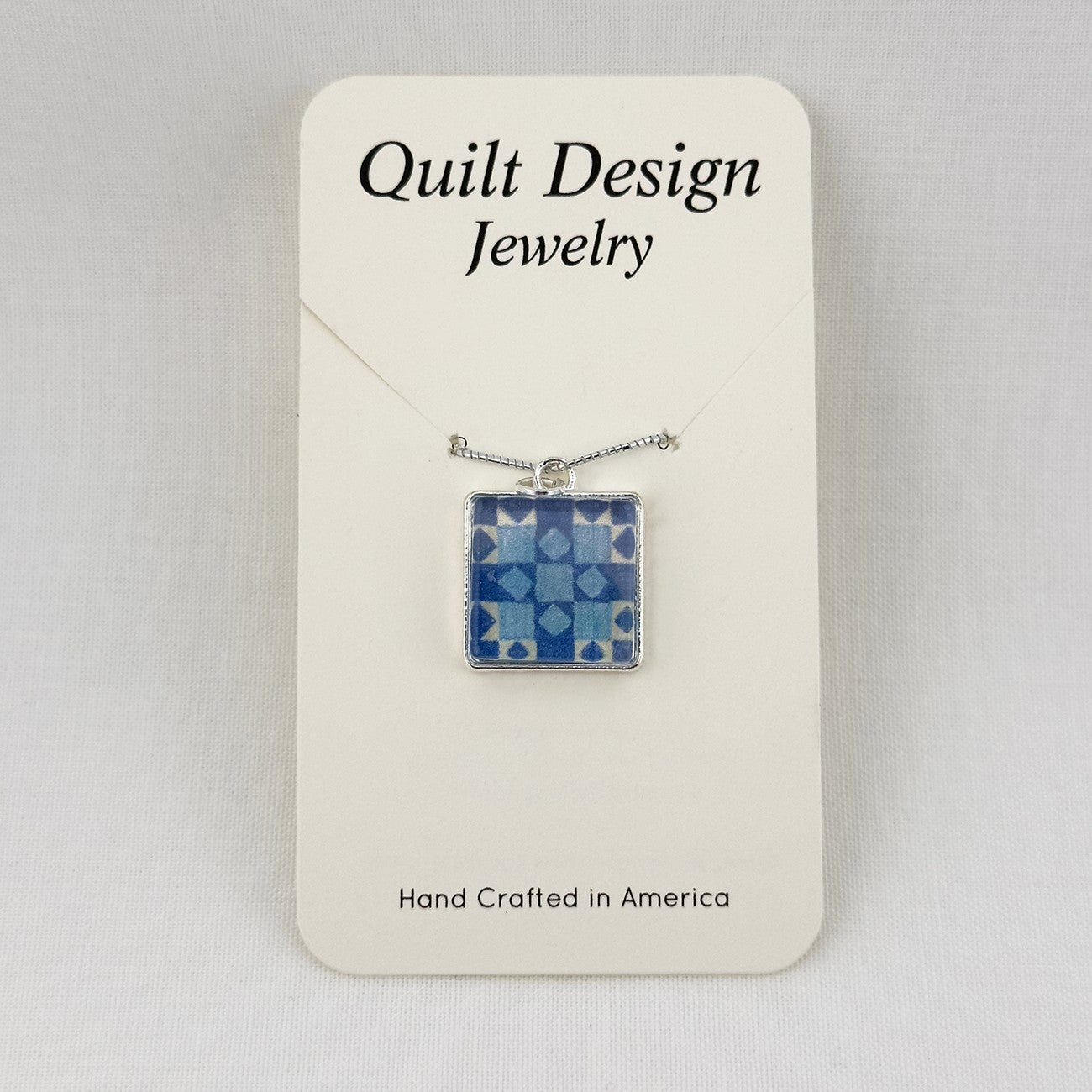 Quilt Pendants Patience Blue