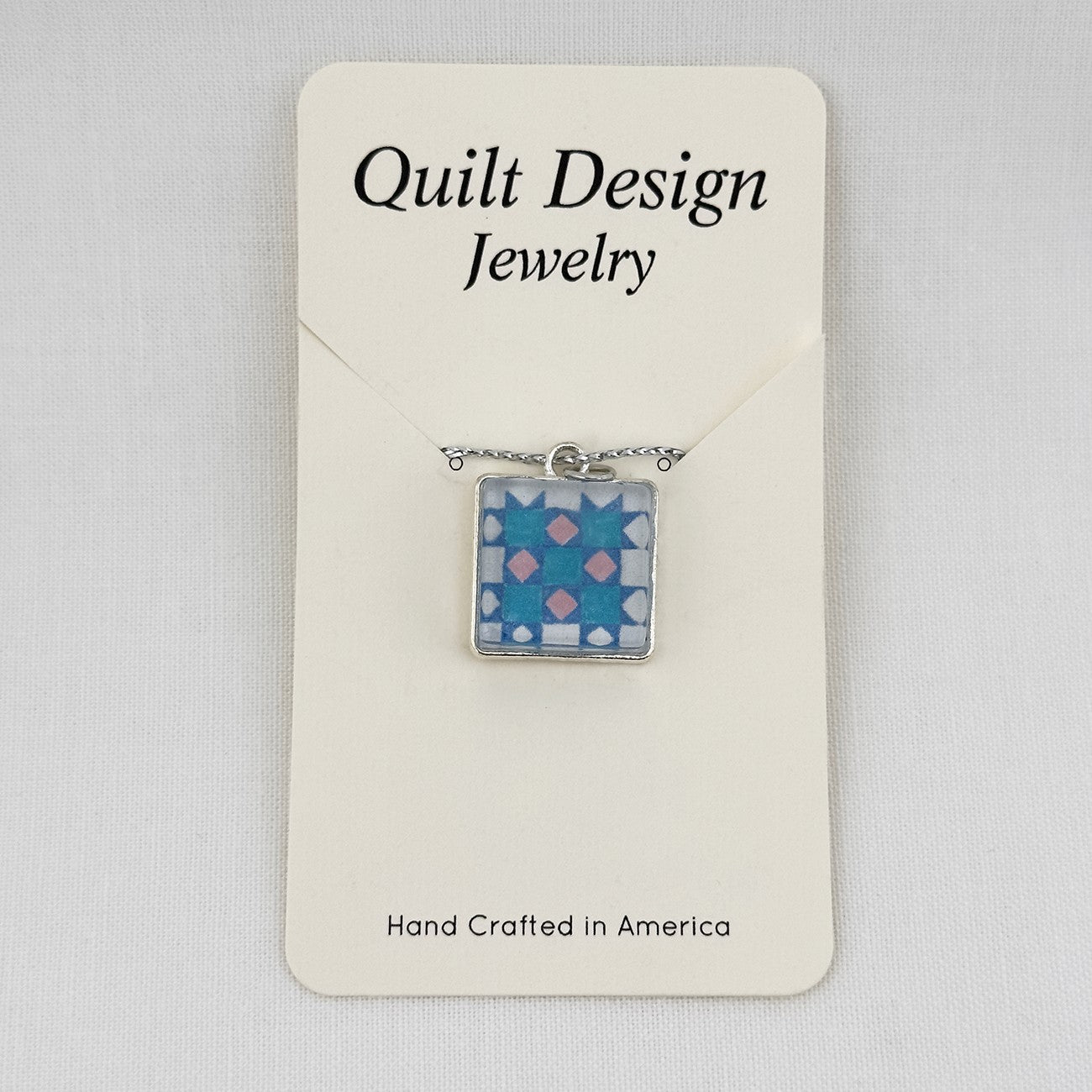 Quilt Pendants Patience Blue Pink