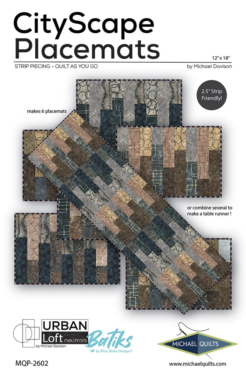Michael Quilts CityScape Placemats Pattern