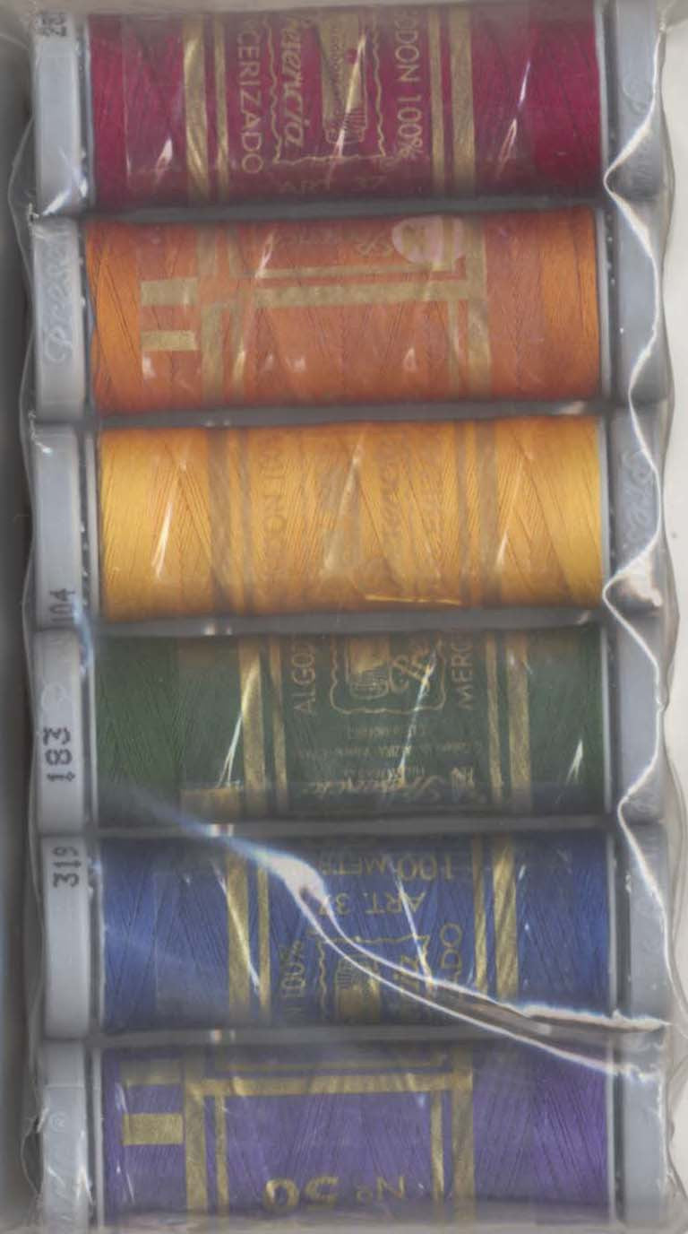Cotton Sewing Thread Sampler 3-ply 50wt 100m/109yds Jewel