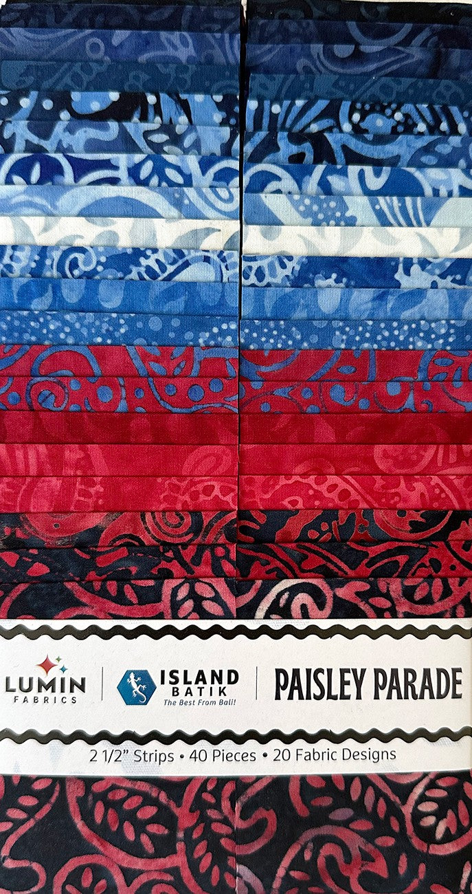 2.5in Strips Paisley Parade 40pcs