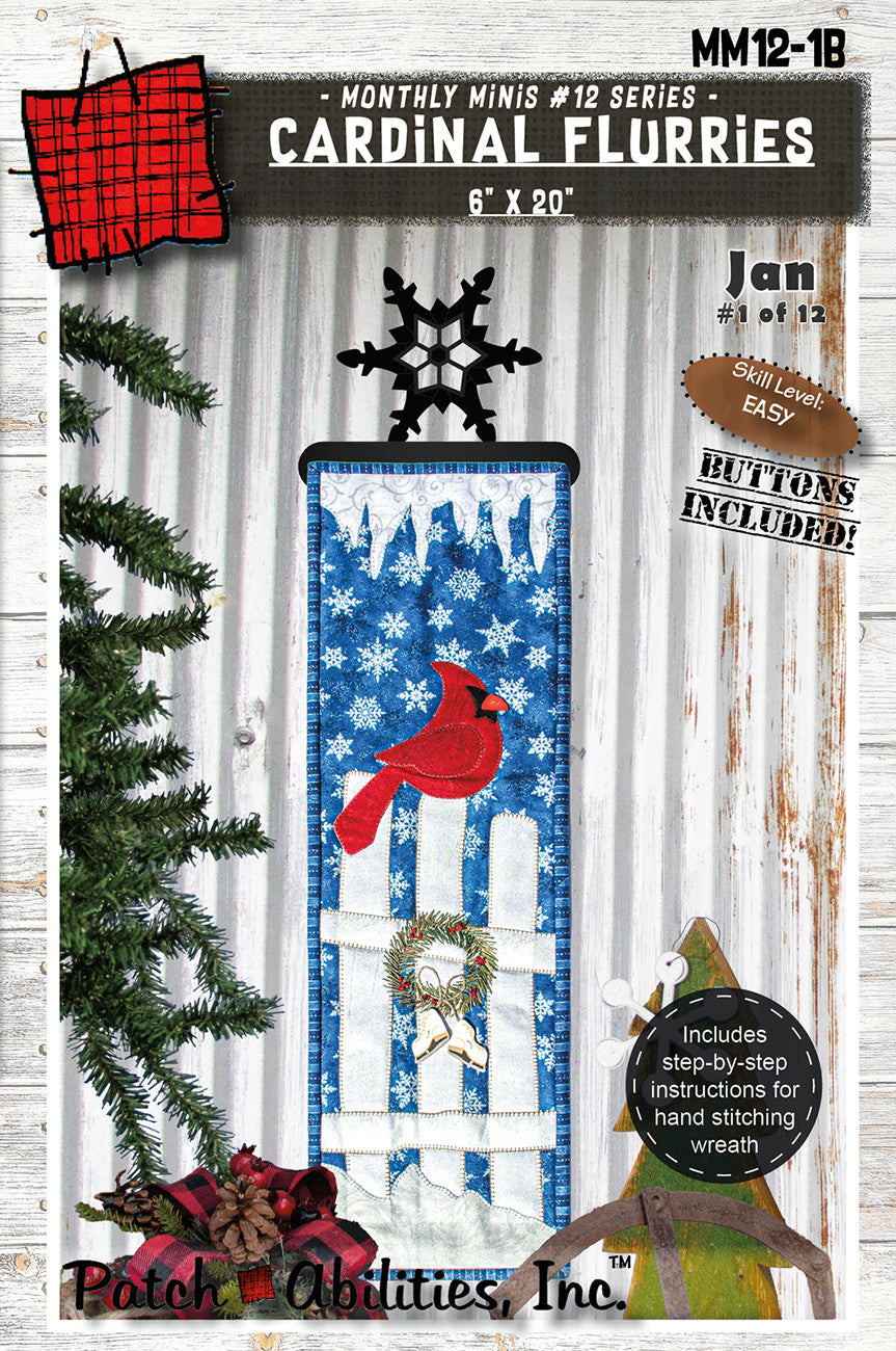 Cardinal Flurries with buttons