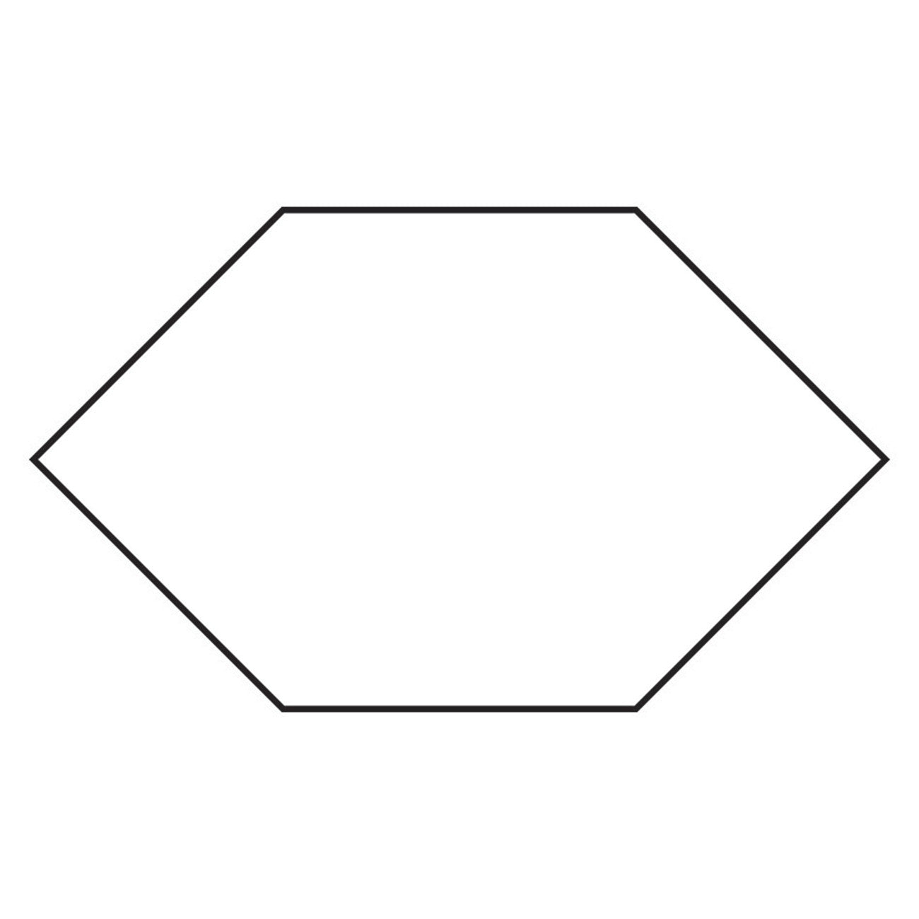 1/2in Elongated Hexagon Papers