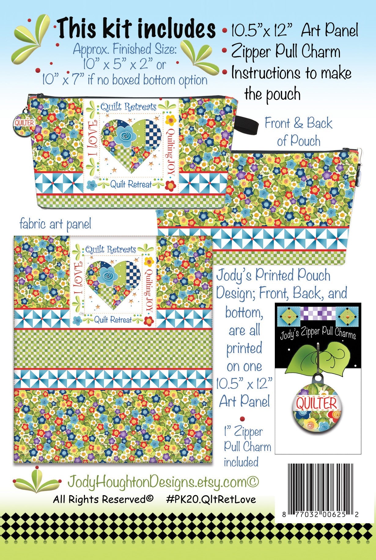 Printed Pouch Quilt Love