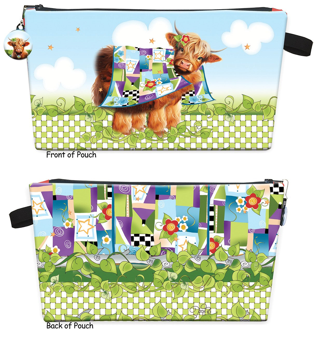 Printed Pouch Highland Cow