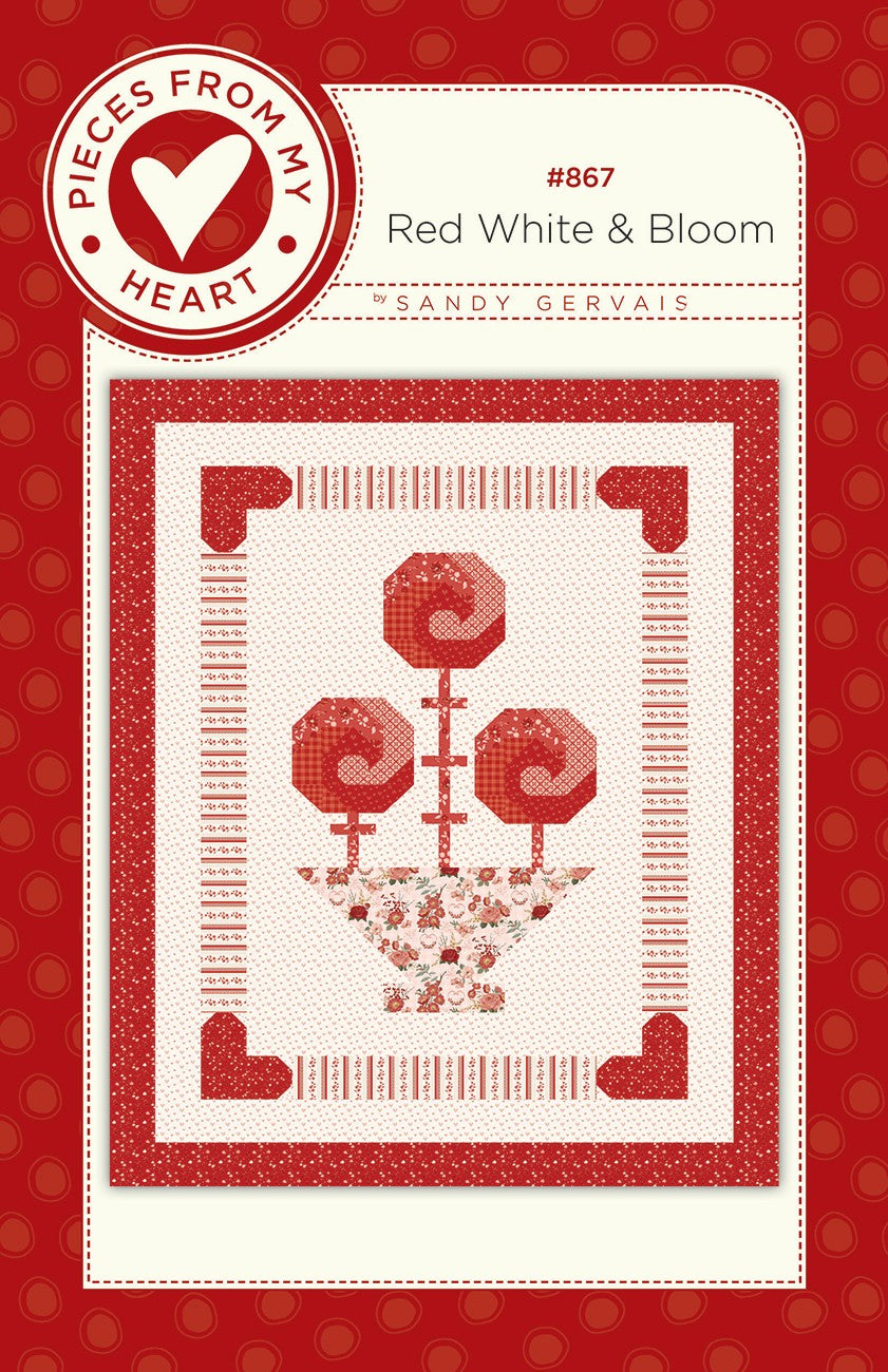 Red White and Bloom Quilt