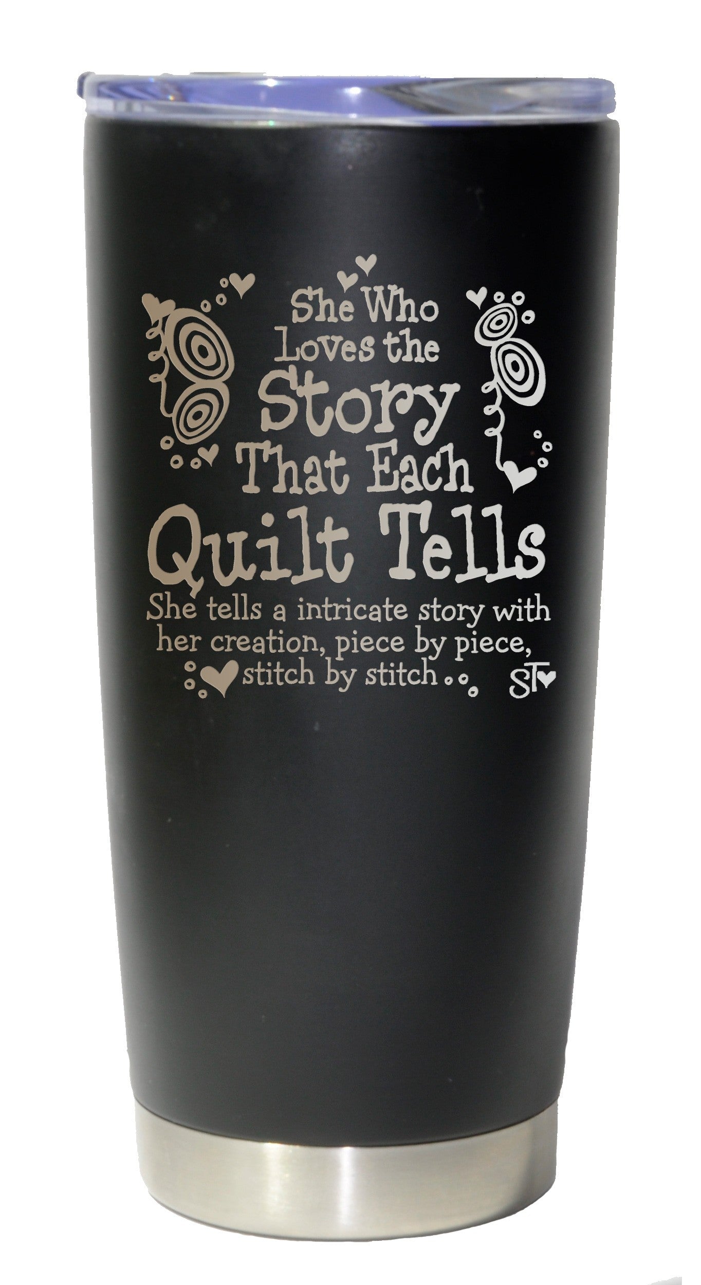 She Who Loves the Story That Each Quilt Brings Premium Tumbler