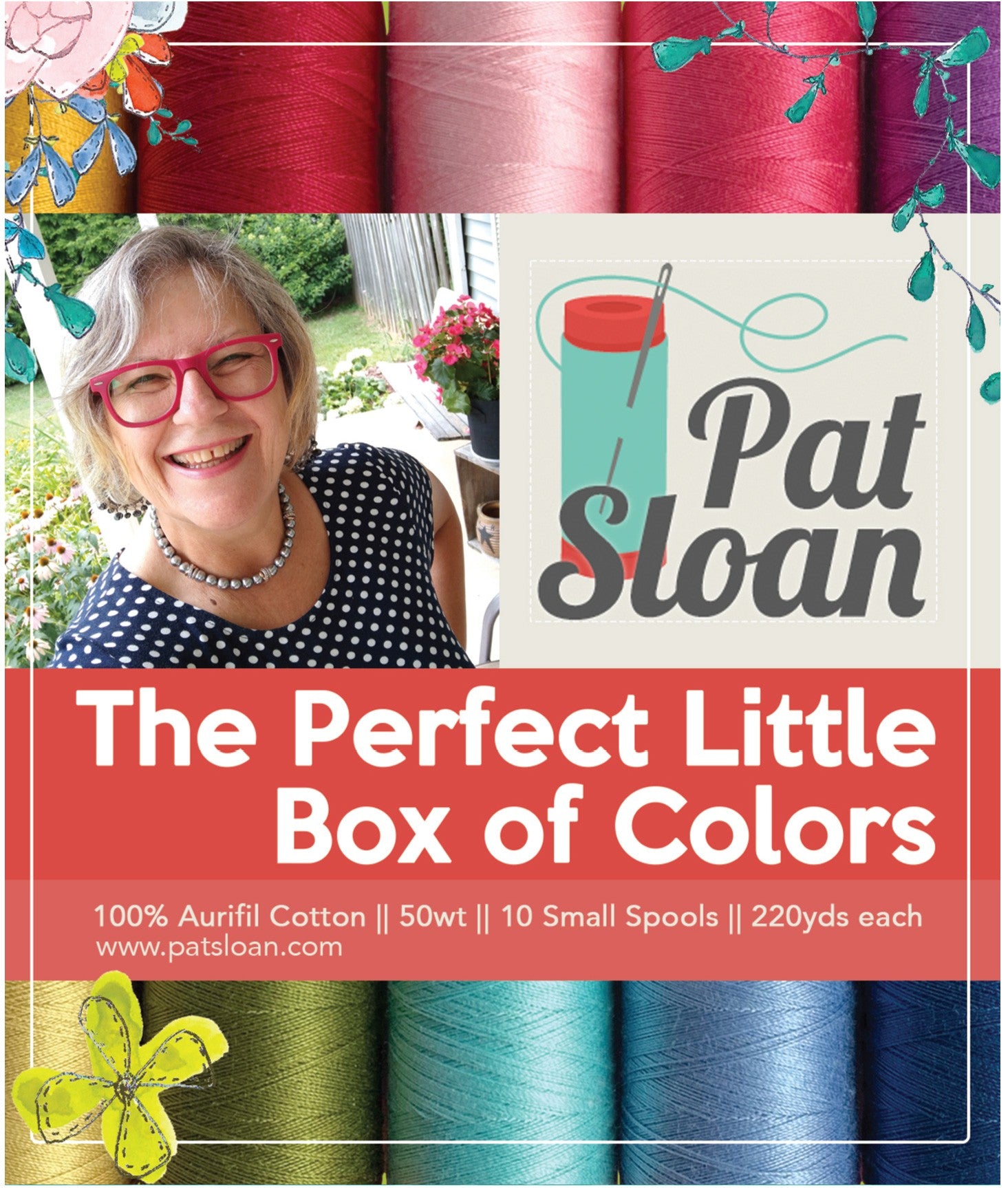 The Perfect Little Box of Colors by Pat Sloan 50wt 10 Small Spools