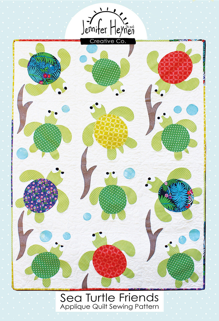 Sea Turtle Friends Applique Quilt