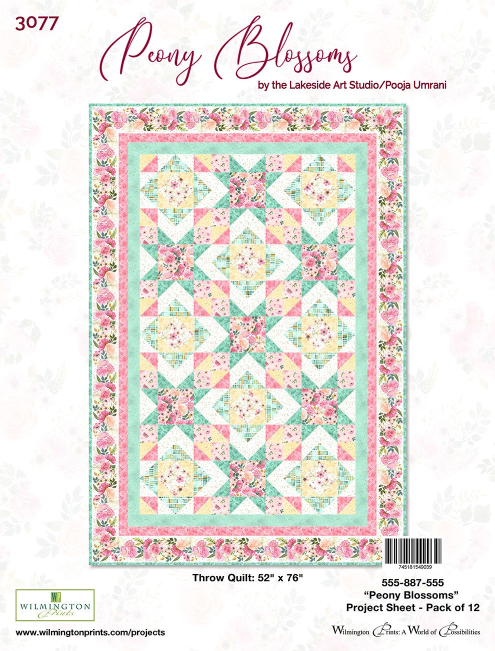 Project Sheet Peony Blossoms 12 per package, 1 pack per store