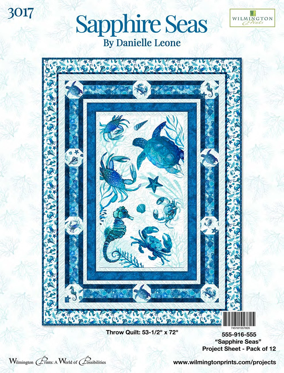 Project Sheet Sapphire Seas 12 per package, 1 pack per store