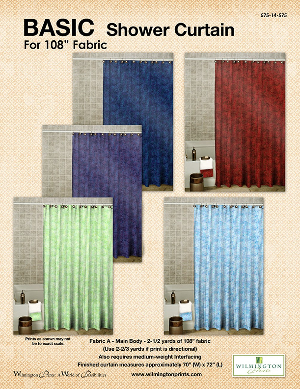 Basic Shower Curtain, Free Download below, will NOT SHIP.