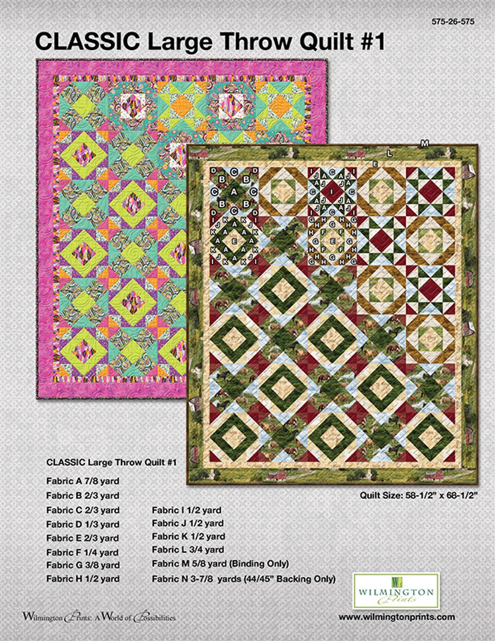 Classic Large Throw Quilt, Free Download below, will NOT SHIP.