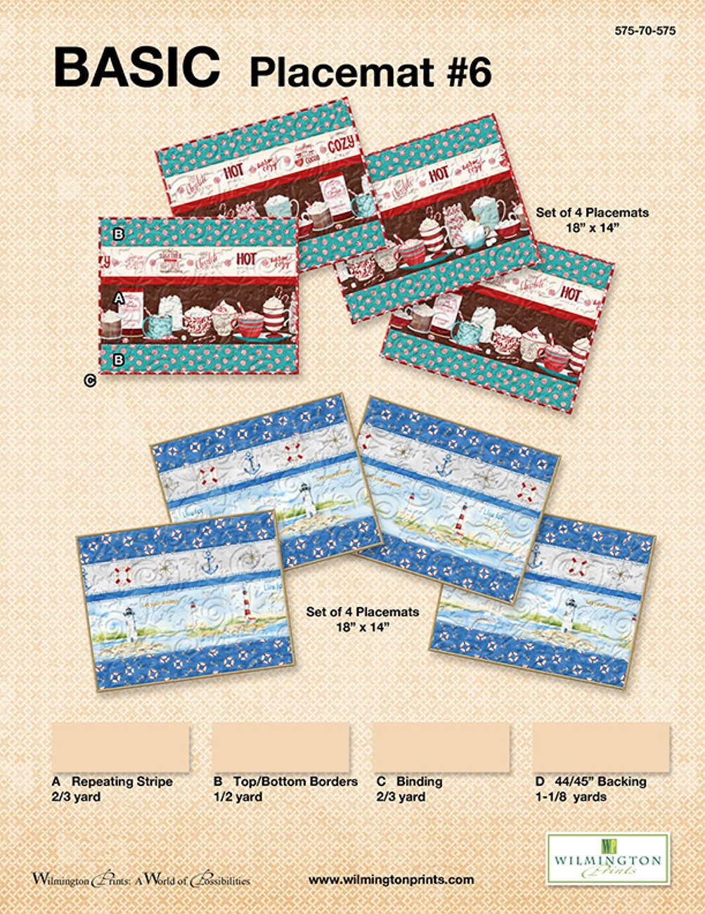 Basic Placemat, Free Download below, will NOT SHIP.