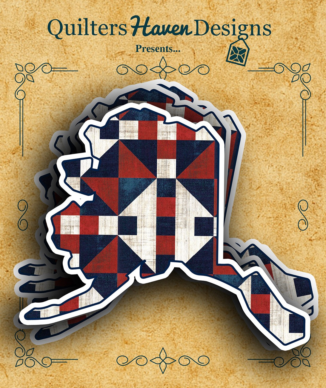 Freedom Quilt Sticker Alaska 6pk