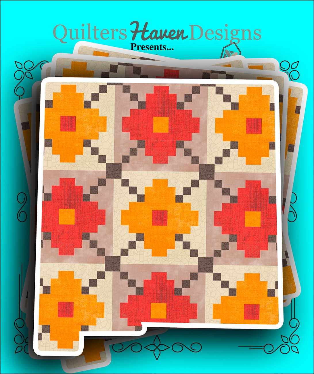 New Mexico Quilt Sticker 6pk