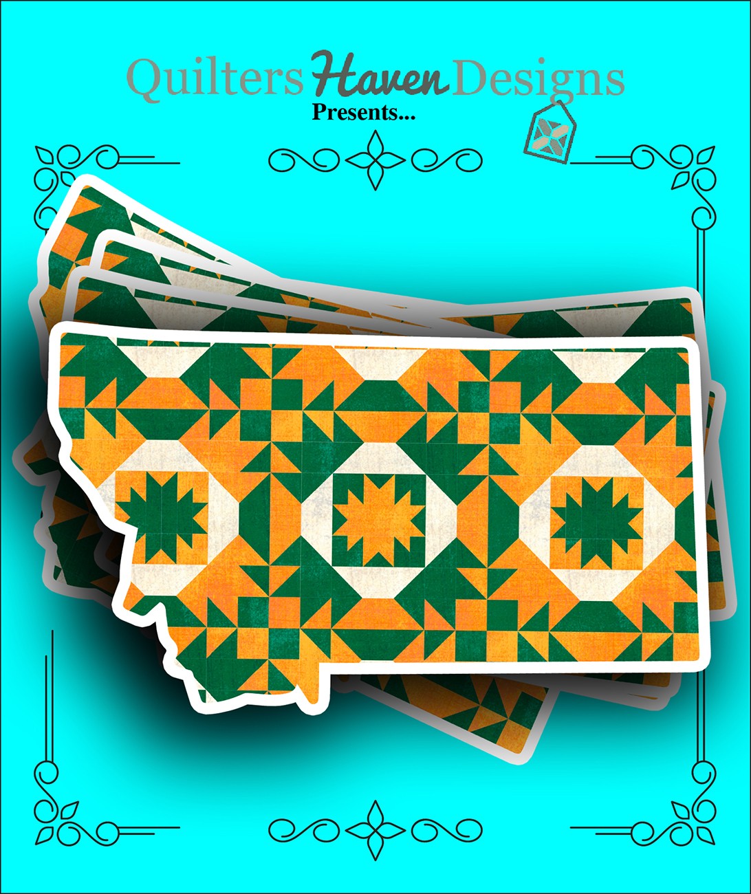Montana Quilt Sticker 6pk