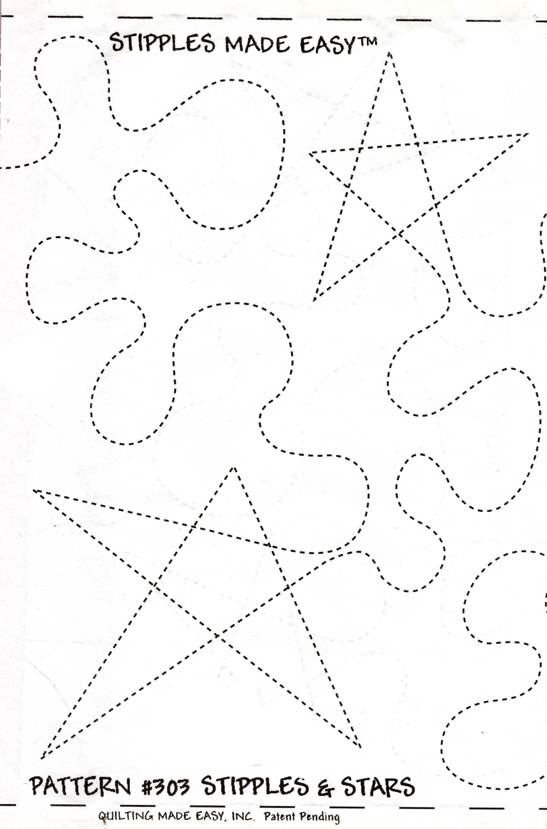 Quilt Pattern Roll Stipples & Stars 9 1/2in x 26'