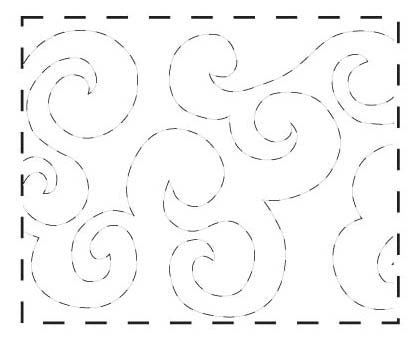 Quilt Pattern On A Roll Wide Waves 9 1/2in x 26'