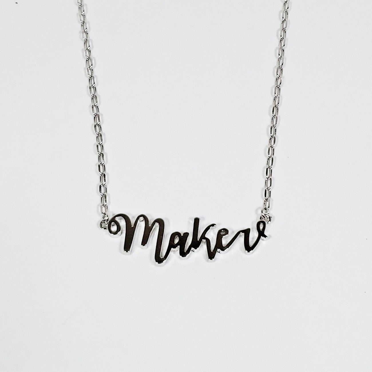 Maker Necklace Silver