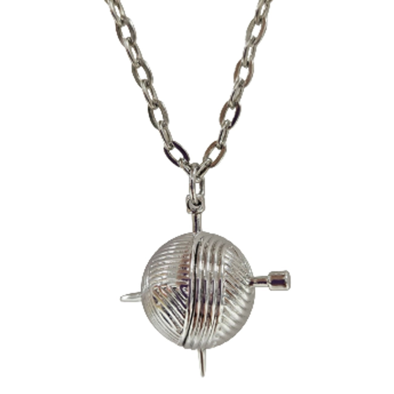 Yarn Charm Long Pendant Necklace Silver