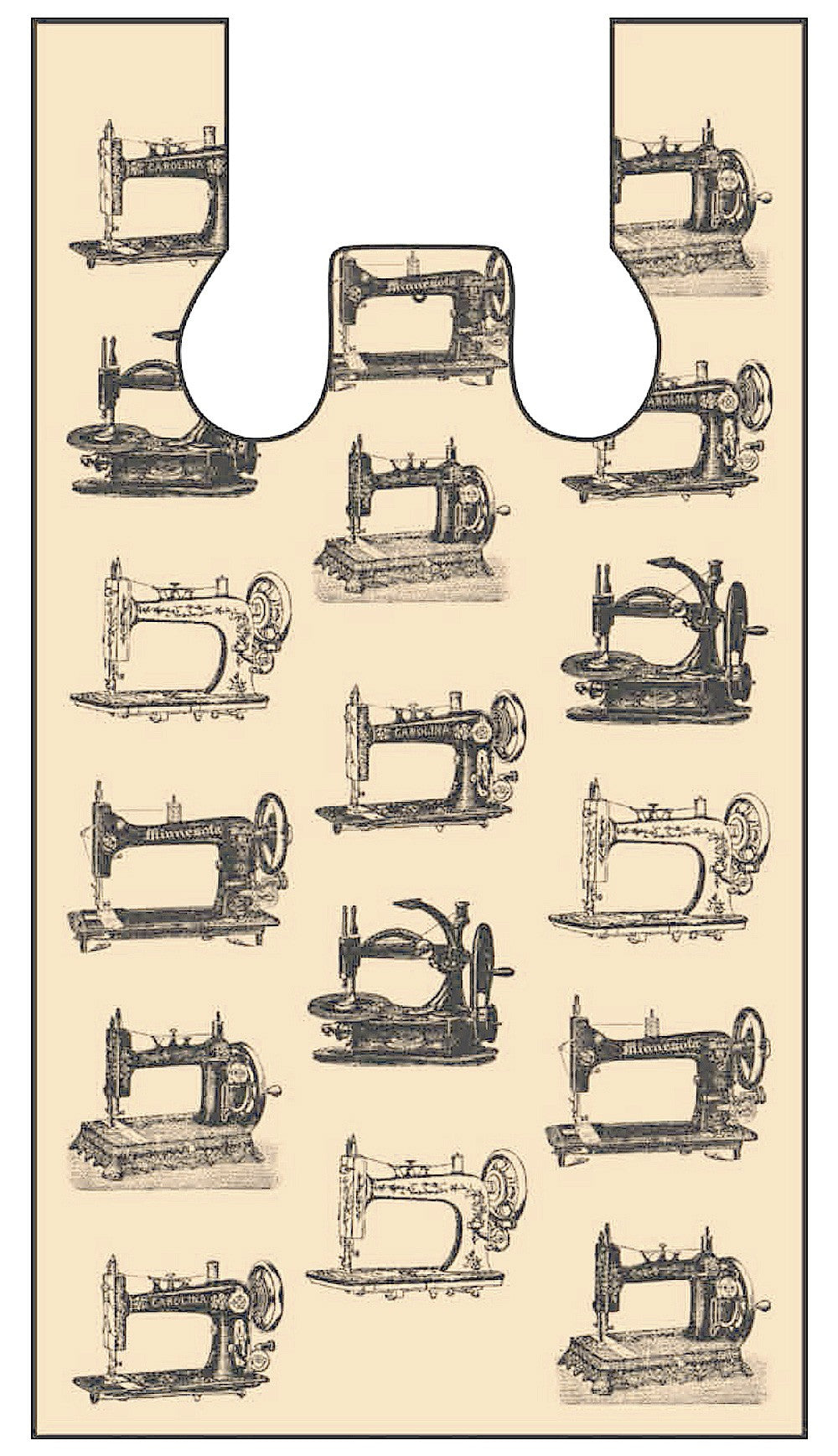 Sewing Machines Plastic Bag Tan 12in x 7in x 22in 1000ct