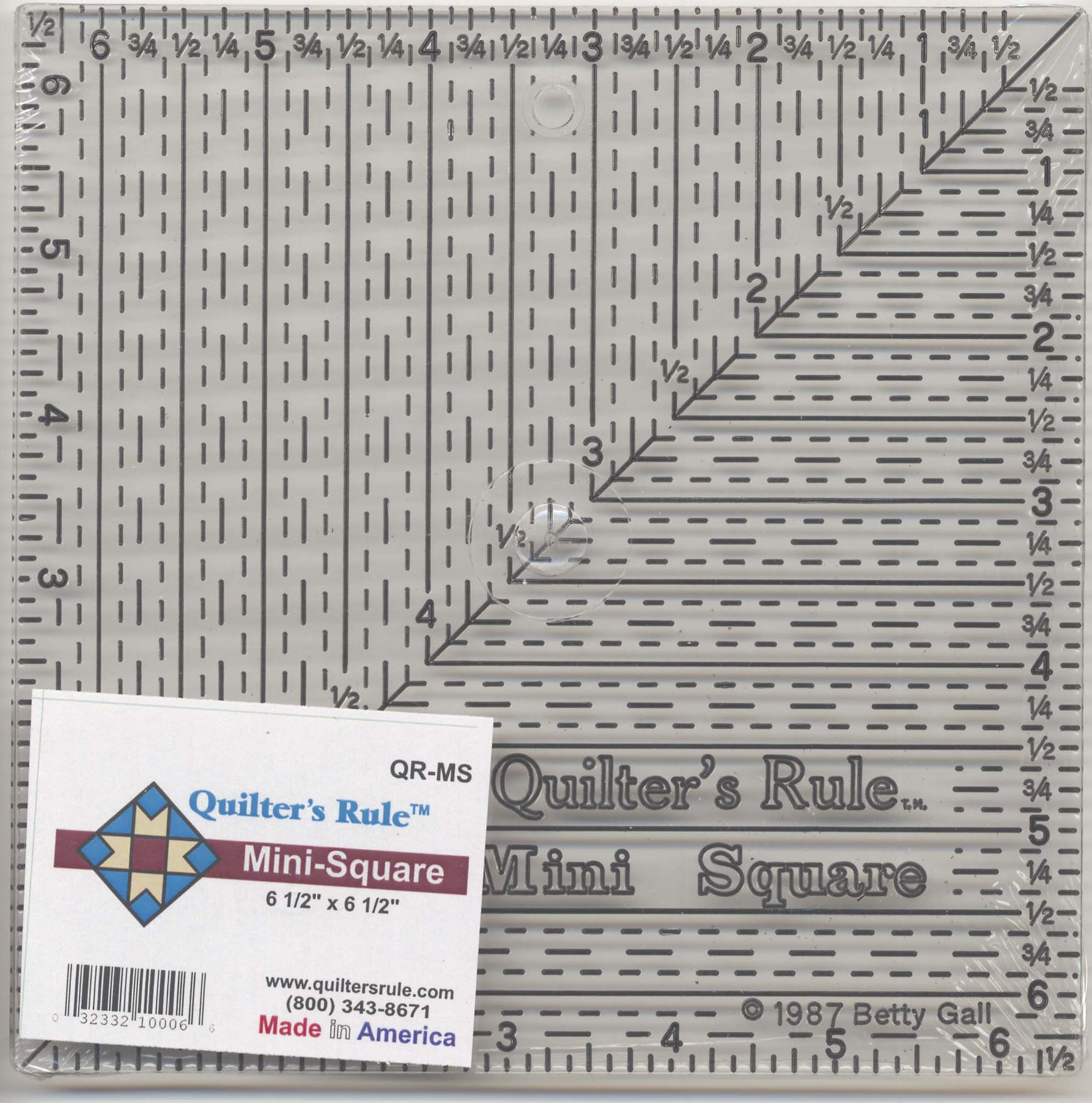Quilter's Rule 6 1/2in x 6 1/2in Ruler With Grids