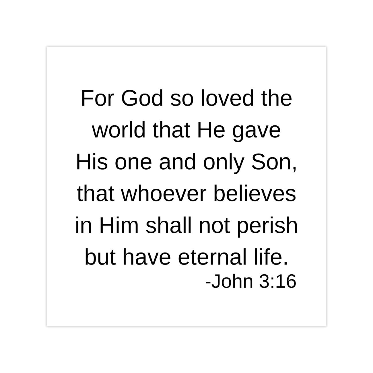 5 Precut Scripture Quilt Squares Printed with John 3:16 5in