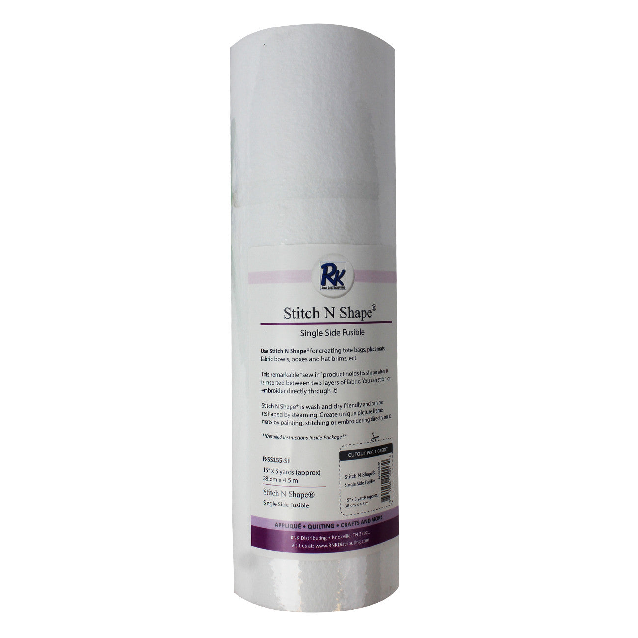 Stitch N Shape Single Sided Fusible 15in x 5yds