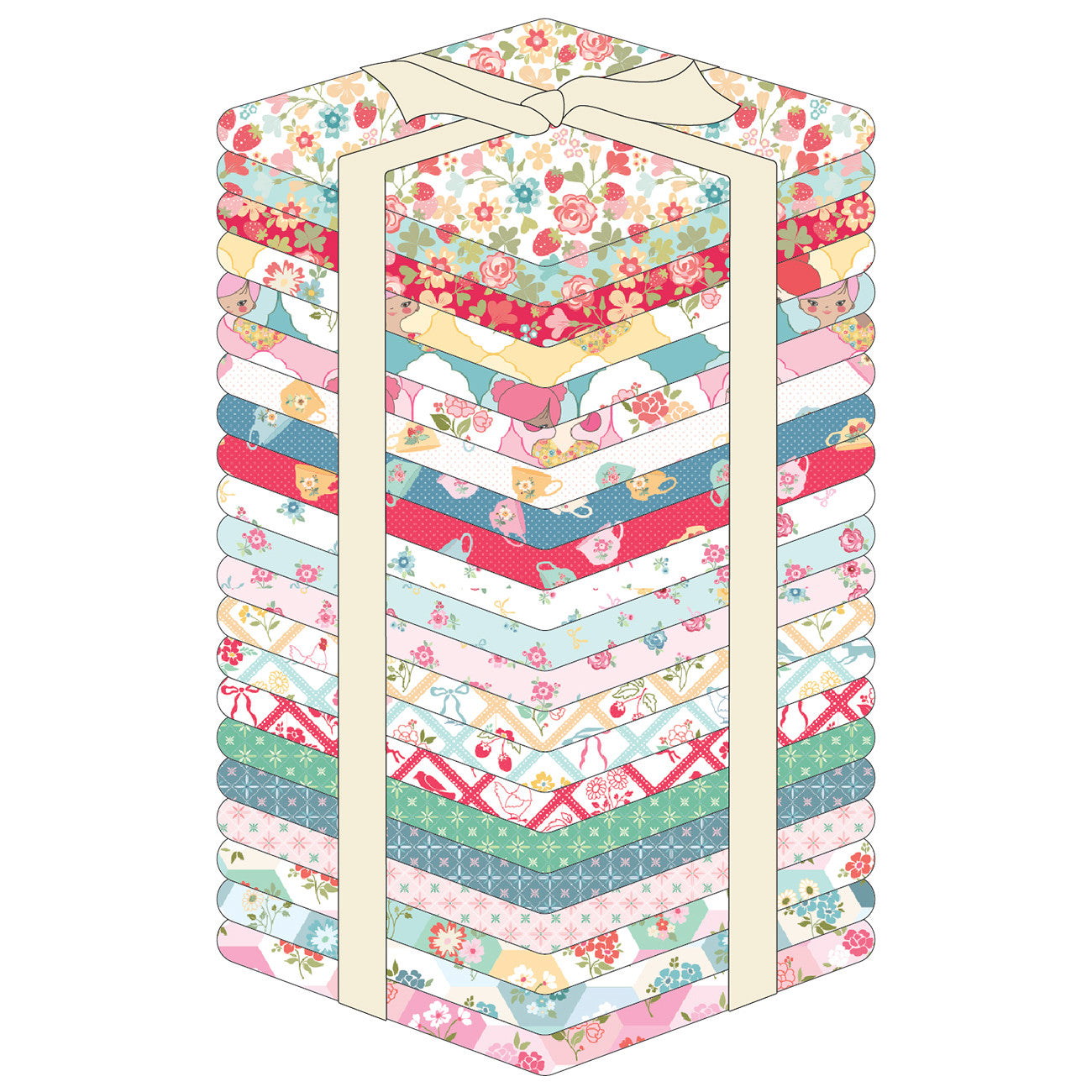 Fat Quarter Rosy Cheeks, 24pcs/bundle