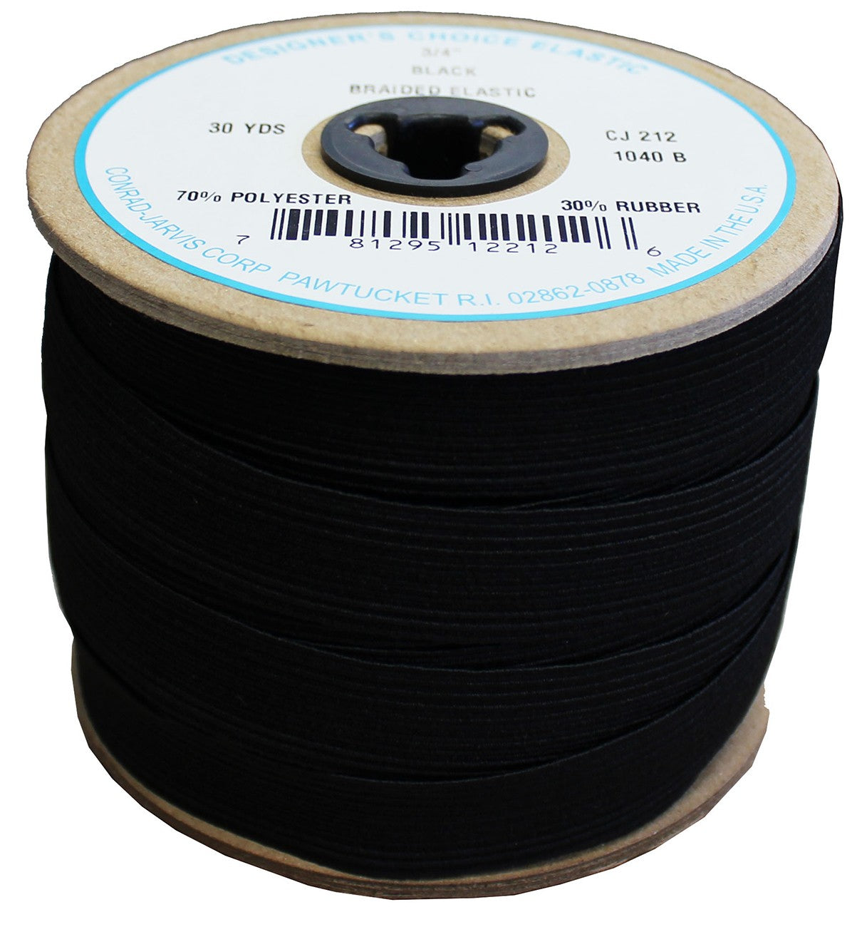 Braid Elastic 3/4in x 30yd Black