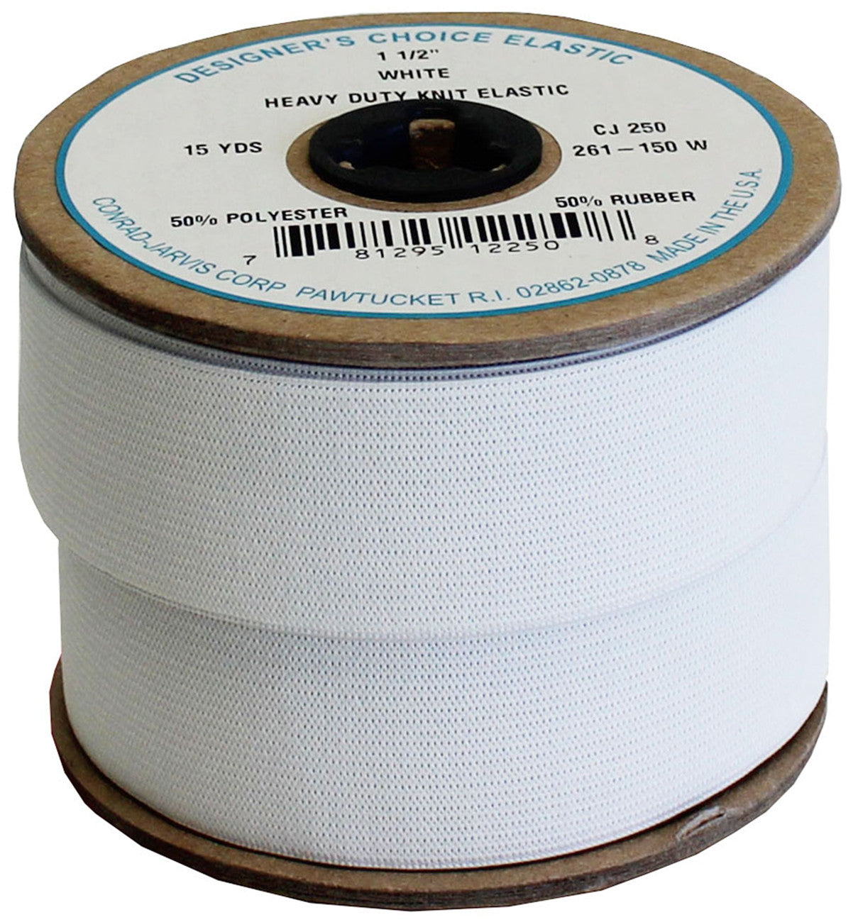 Knit Corset Elastic 1-1/2in x 15yd White