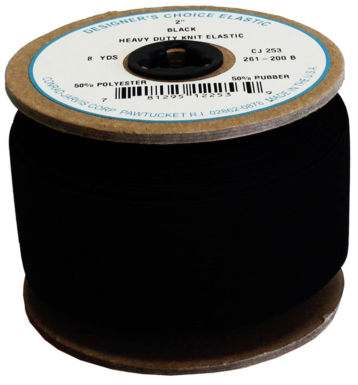 Knit Corset Elastic 2in x 8yd Black