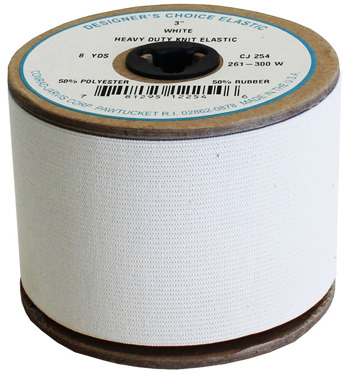 Knit Corset Elastic 3in x 8yd White