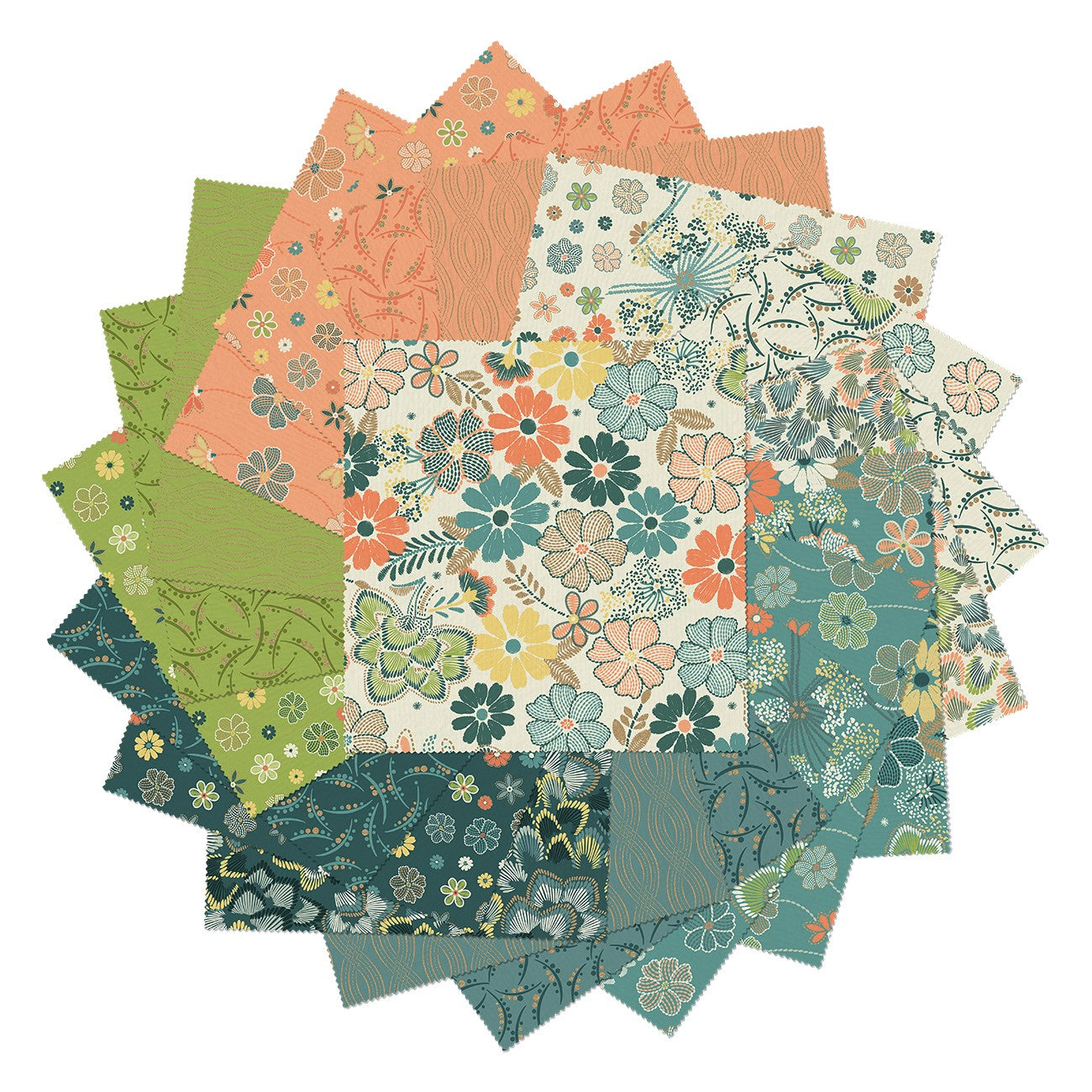 Retro Garden 10in Squares, 42pcs/bundle