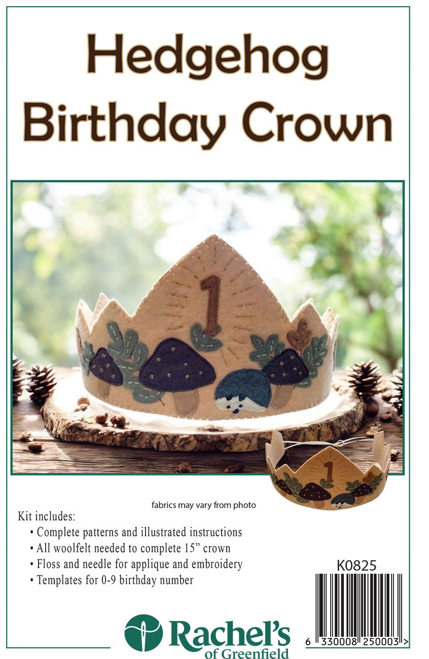 Hedgehog Birthday Crown Kit