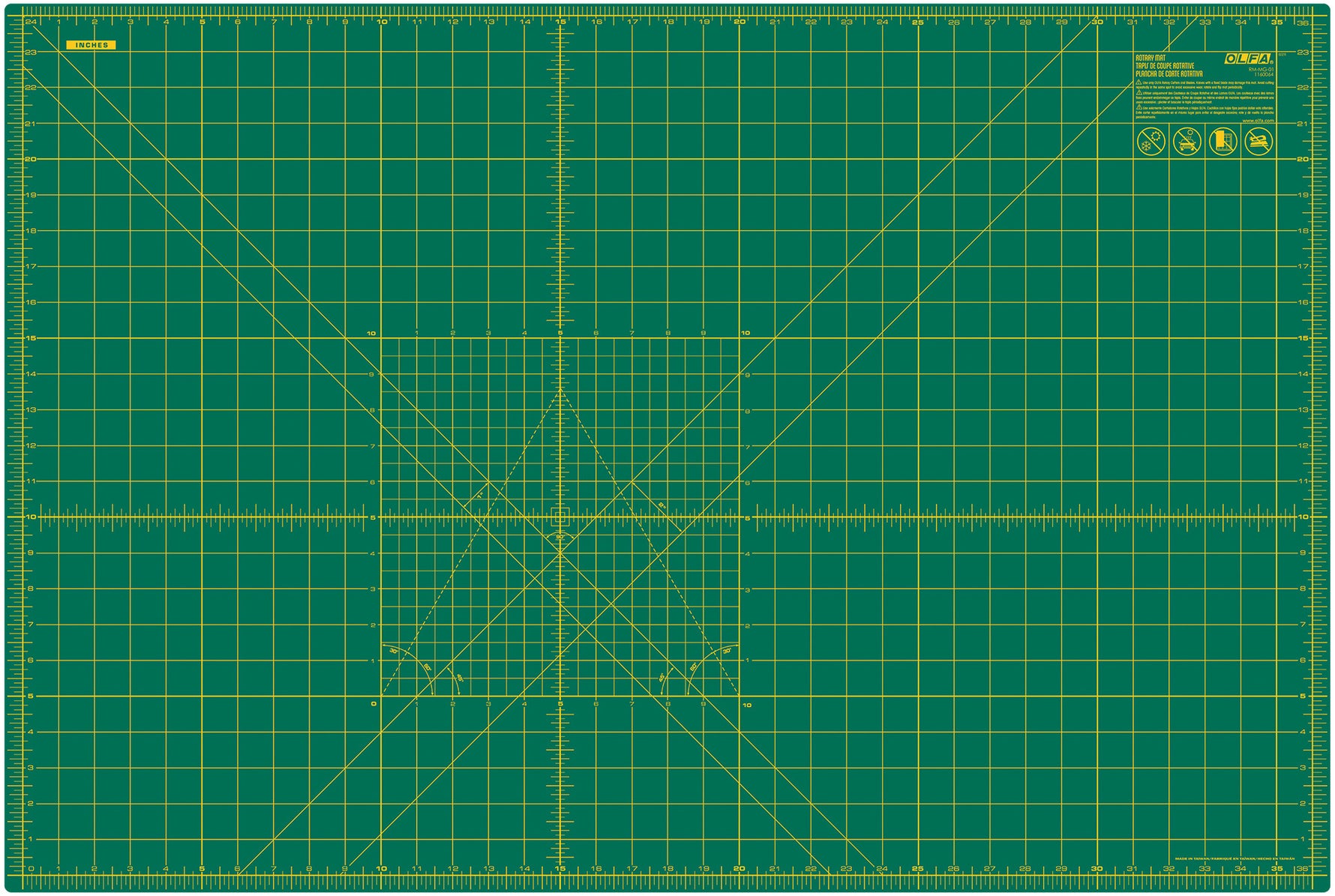 Cutting Mat with Grid 24in x 36in