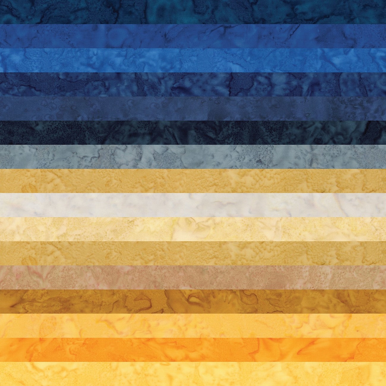 Batiks Hand-Dyes Tuscan Blue 2.5in Strips