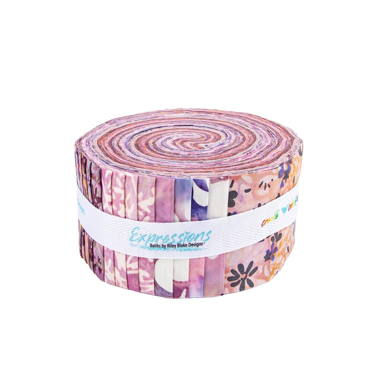 Batiks Wildflowers Misty 2.5in Strips A, 40pcs