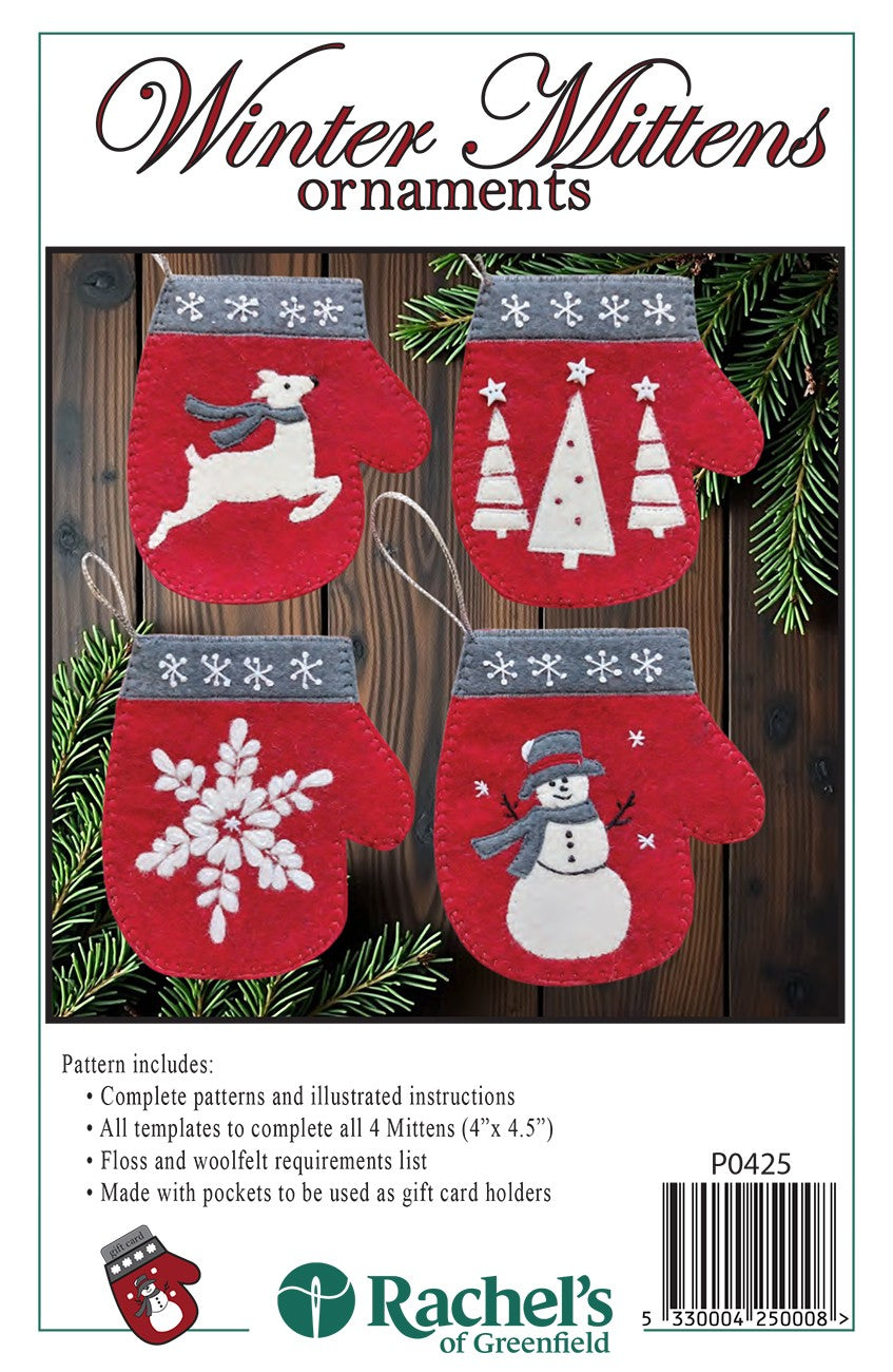 Winter Mittens Ornament Pattern
