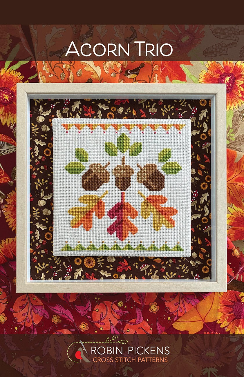 Acorn Trio Cross Stitch Pattern