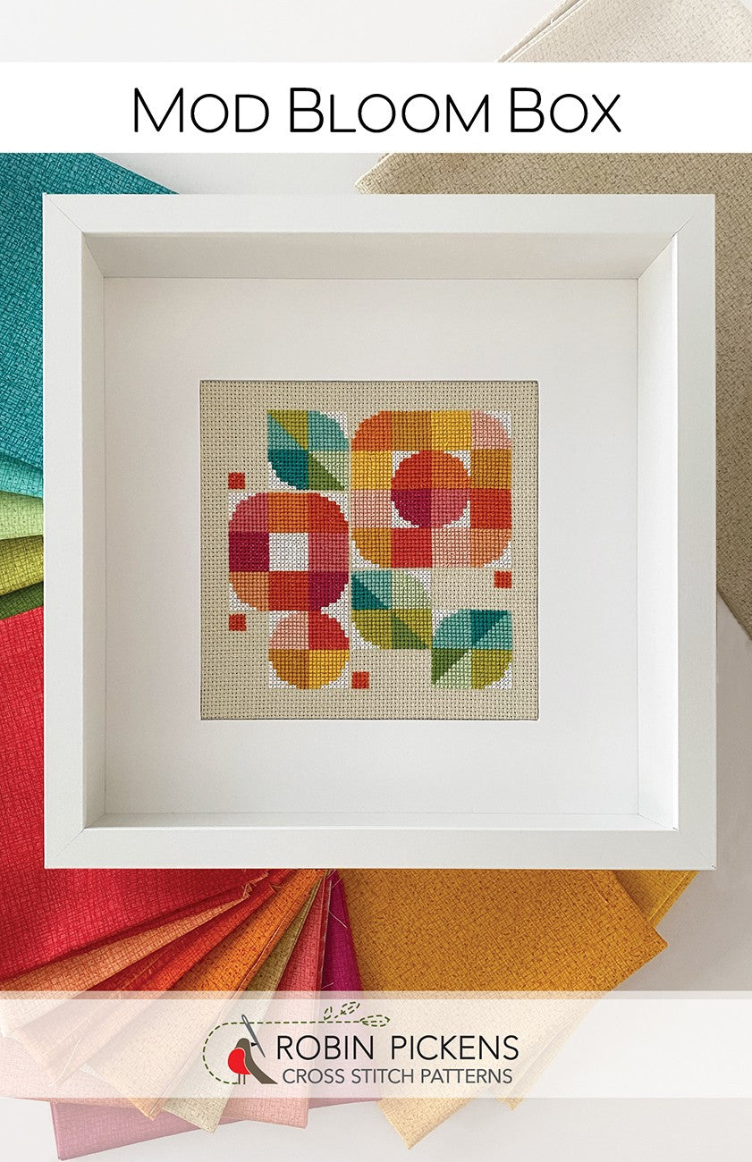 Mod Bloom Box Cross Stitch Pattern