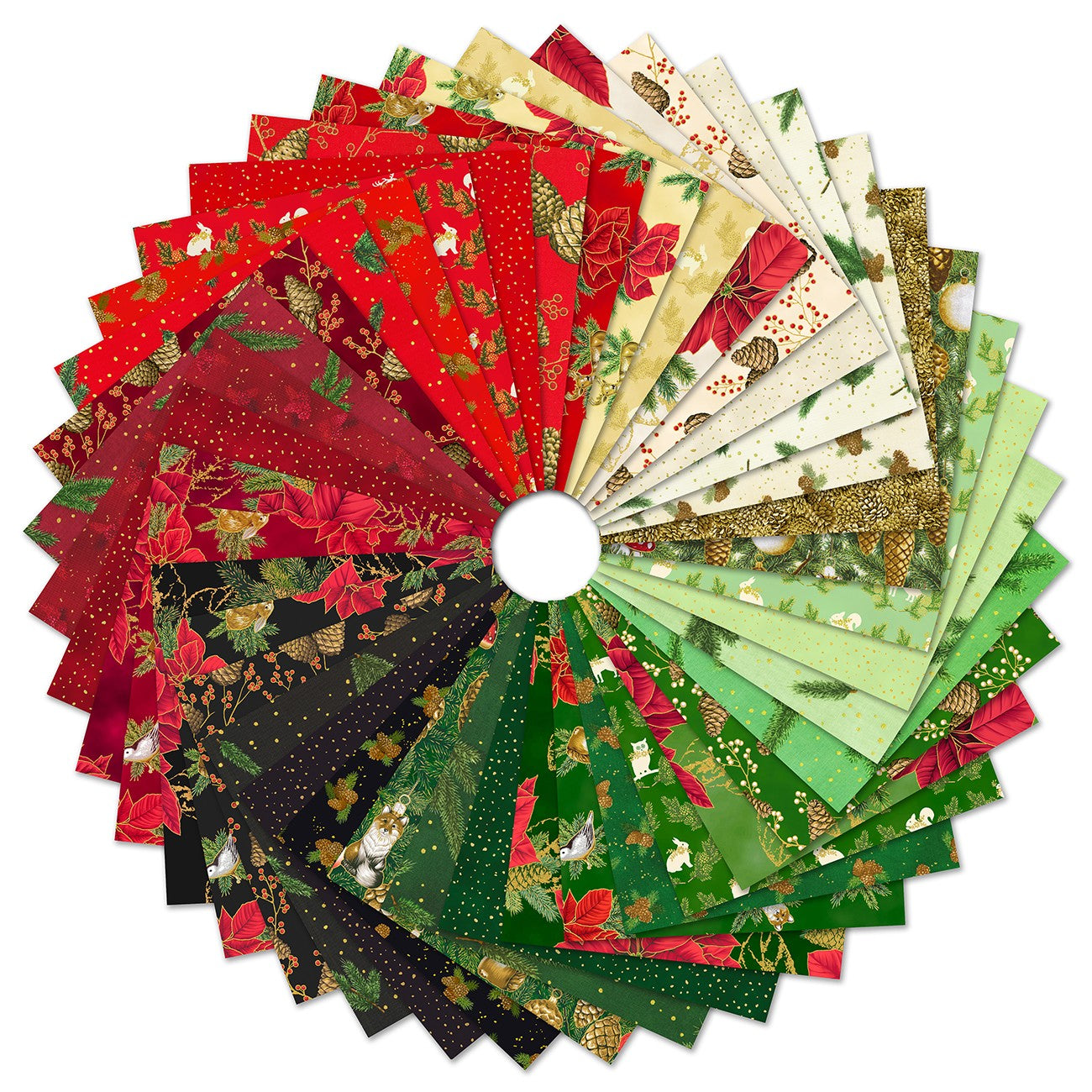 2.5in Strips Holiday Flourish Forest Glen, 40pcs/bundle