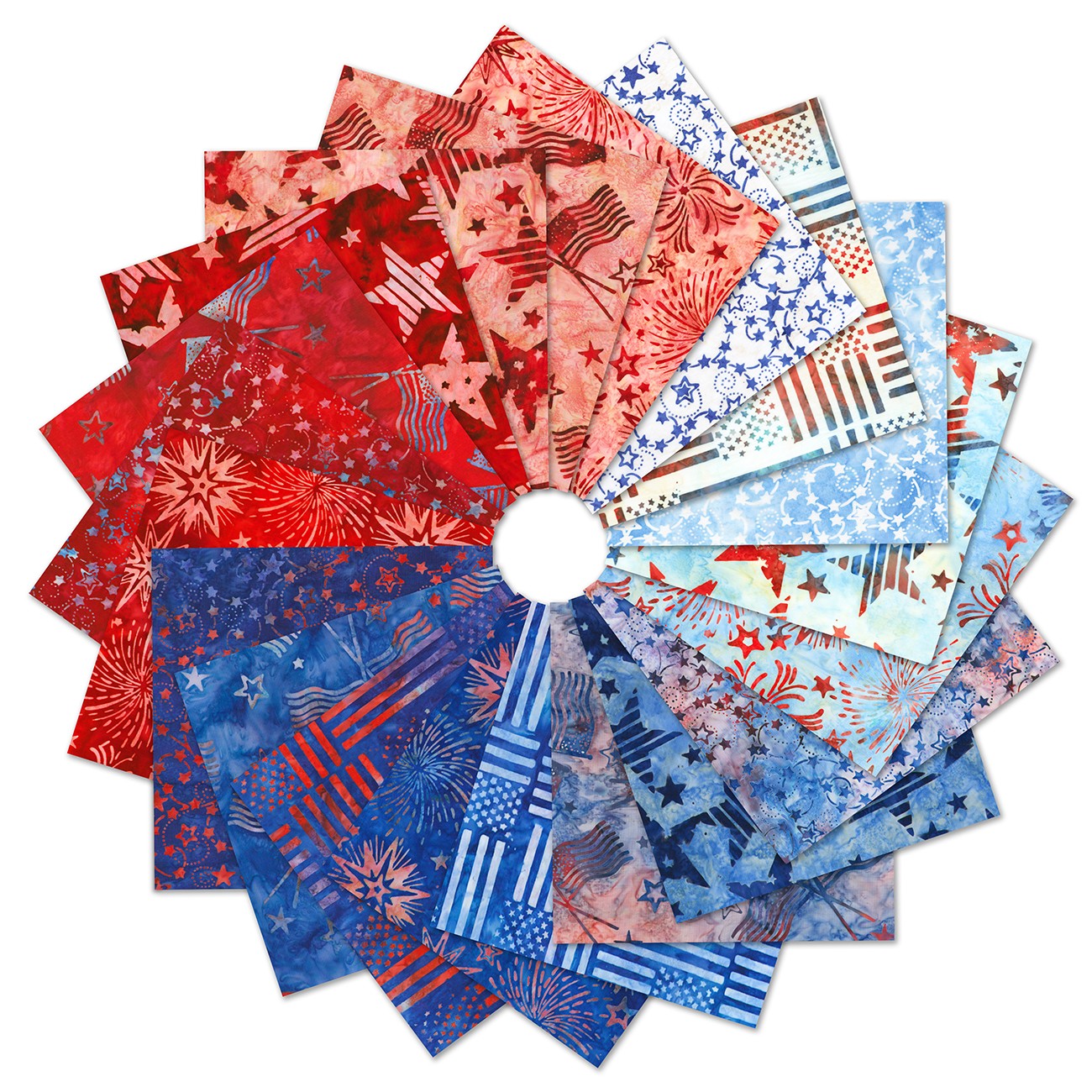 2.5in Strips, Star Spangled, 40pcs/bundle