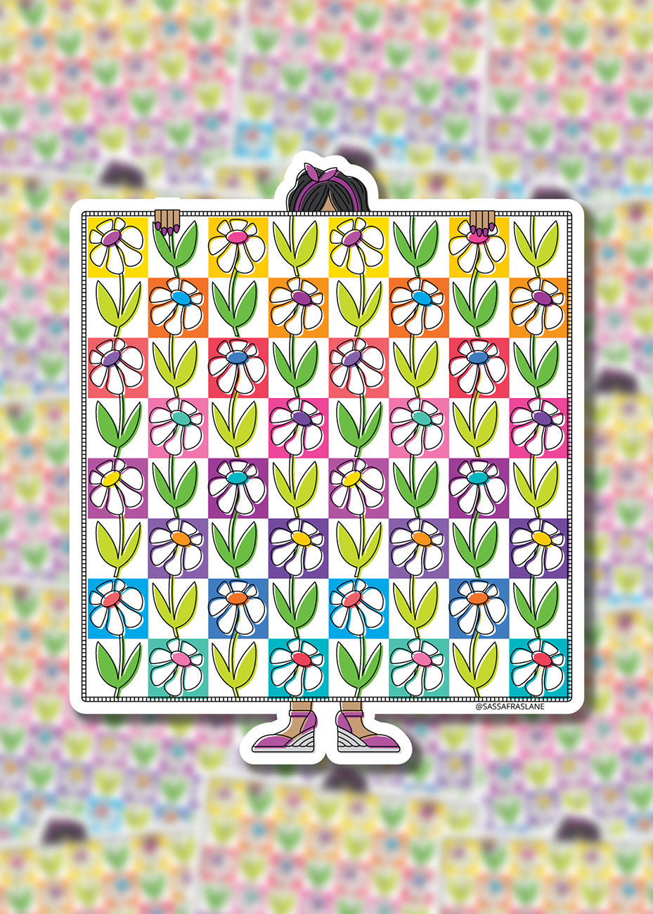 Dazy Daisy Drive Quilt Stickers 6pk