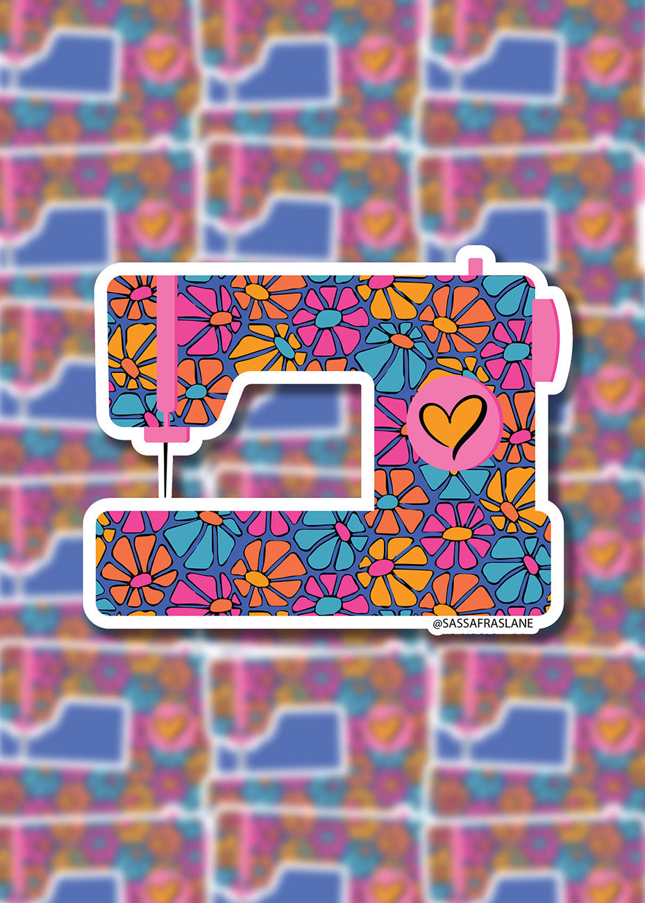 Daisy Sewing Machine Stickers 6pk