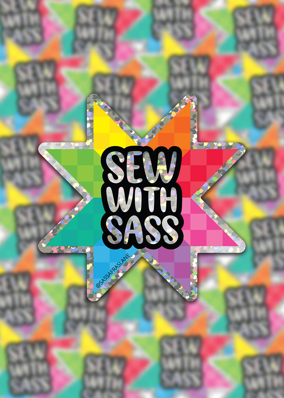 Sew With Sass Glitter Stickers 6pk
