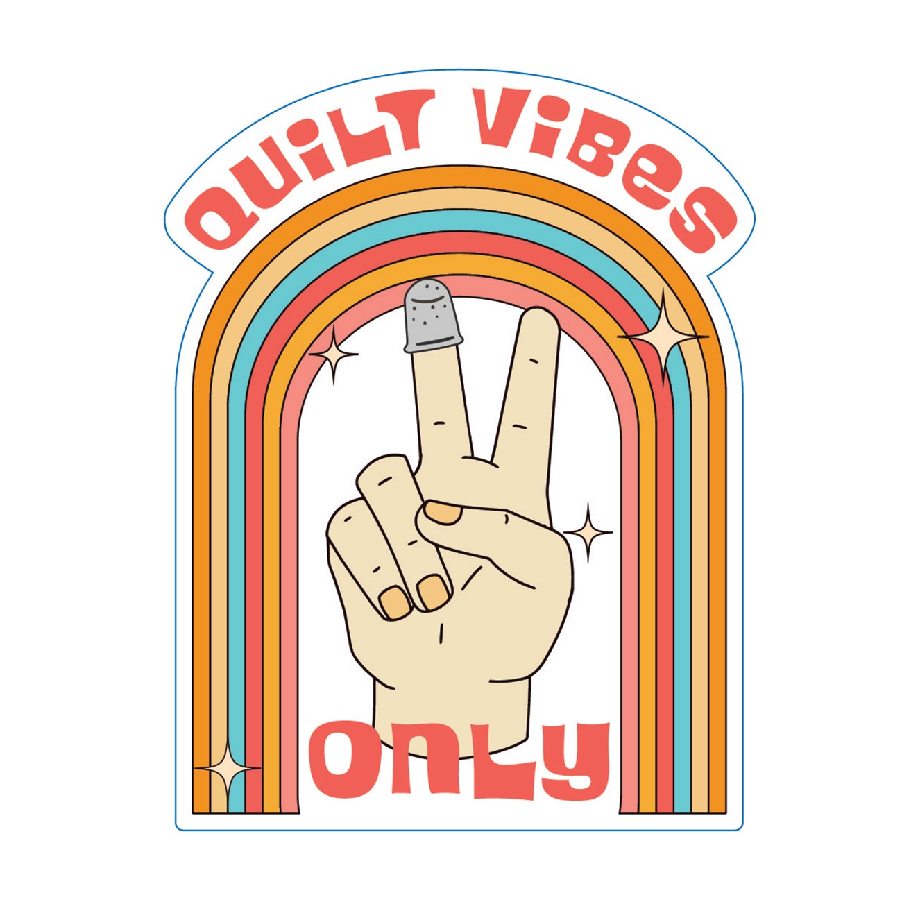 Quilt Vibes Only Stickers 6pk