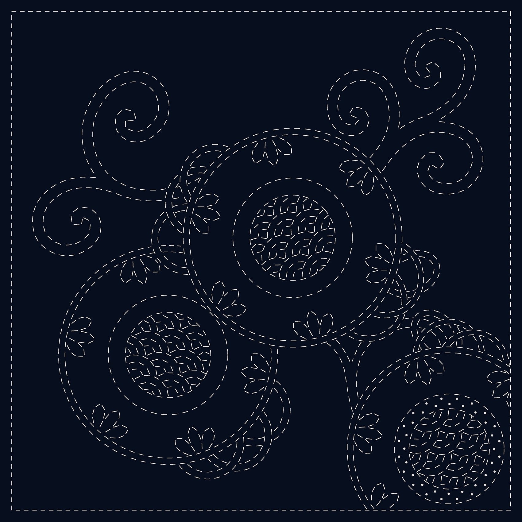 Sashiko Cloth Bracken Fern