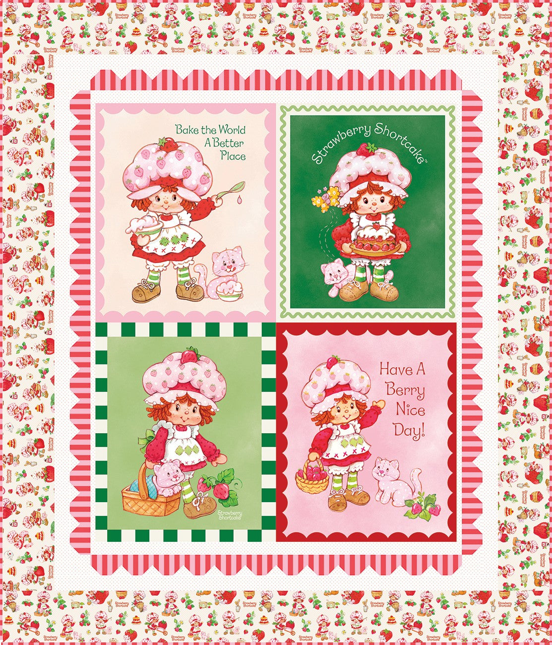 The World of Strawberry Shortcake Strawberry Shortcake Panel Store Display Quilt